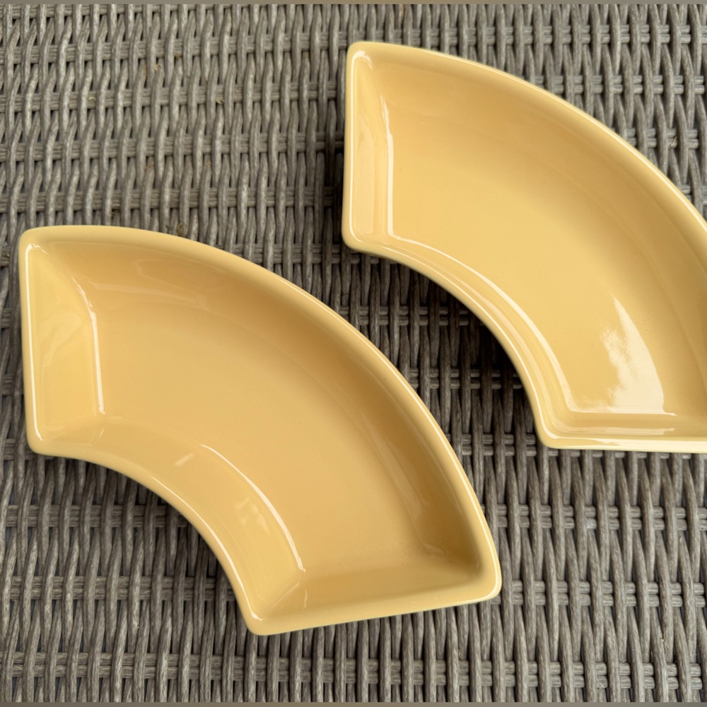 Longaberger Butternut Crescent Dish - Set of 2